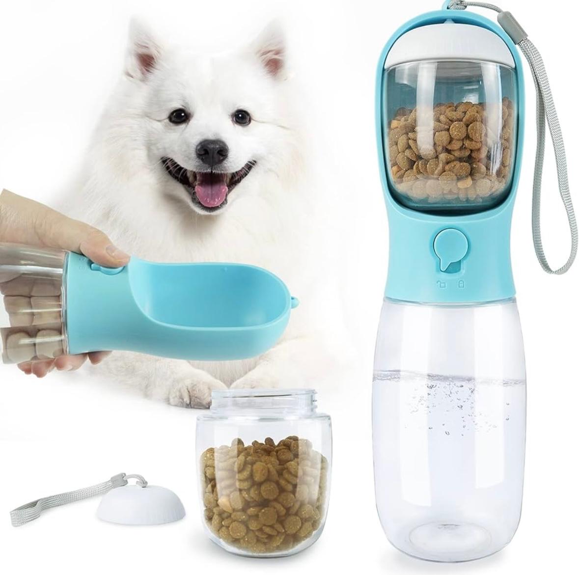 Dispensador portátil para Mascotas + Cepillo de Masajes para Mascotas